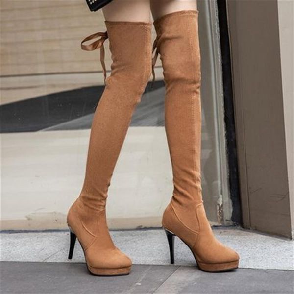boots women platform over the knee fashion female autumn winter stretch thigh high 11cm thin heels long, Black
boots women platform over the knee fashion female autumn winter stretch thigh high 11cm thin heels long, Black