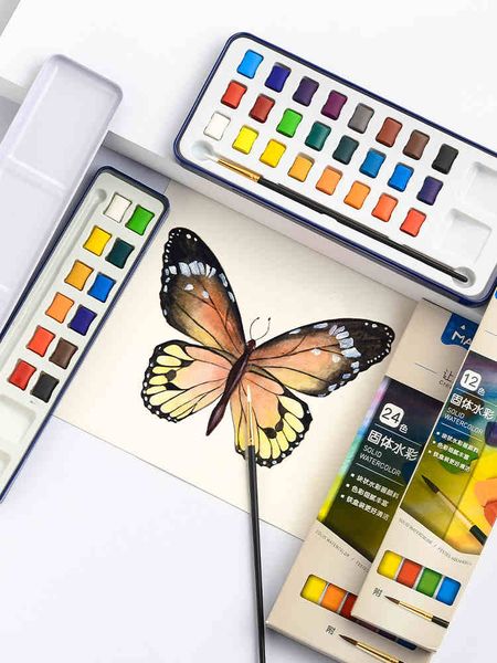 12/24 colors solid watercolor paints set with paint brush watercolor pigment set for painting art supplies
12/24 colors solid watercolor paints set with paint brush watercolor pigment set for painting art supplies