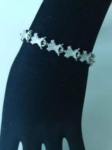 link, chain polatouche and flying squirrel with enamel bracelet fashion jewelry, Black
link, chain polatouche and flying squirrel with enamel bracelet fashion jewelry, Black