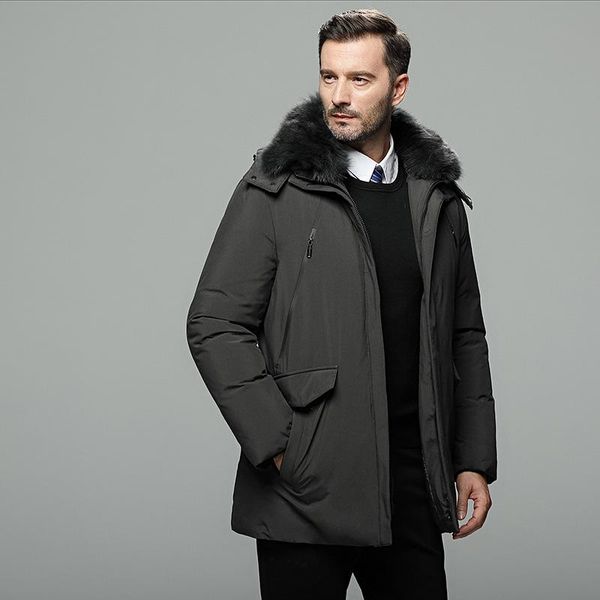 men's down & parkas and old people's jacket winter white duck 90% warm thickened middle long father's wear, Black
men's down & parkas and old people's jacket winter white duck 90% warm thickened middle long father's wear, Black