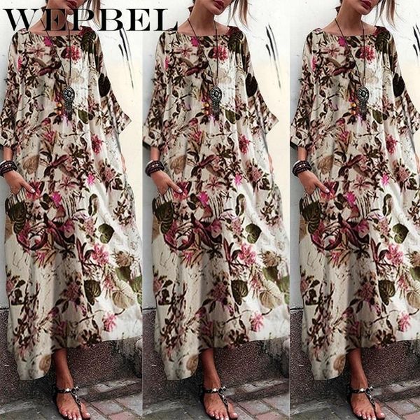 wepbel plus size vintage dress vestido floral print midi robe summer kaftan women 3/4 sleeve dress1, Black;gray
wepbel plus size vintage dress vestido floral print midi robe summer kaftan women 3/4 sleeve dress1, Black;gray