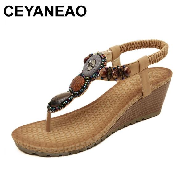 ceyaneao woman wedges sandals for women bohemia beach sandals t strap summer sandal plus size black beige sandalias byt531
ceyaneao woman wedges sandals for women bohemia beach sandals t strap summer sandal plus size black beige sandalias byt531