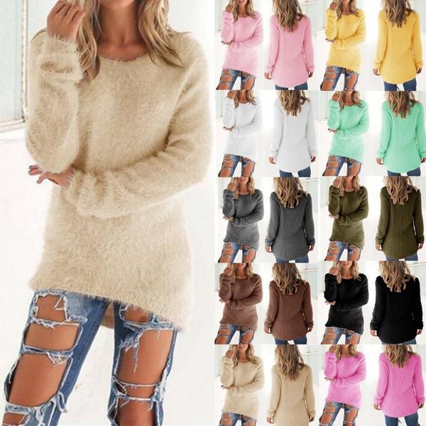 women's sweaters fashion women casual mohair blend fuzzy blouse pullover jumper loose sweater knitwear, White;black
women's sweaters fashion women casual mohair blend fuzzy blouse pullover jumper loose sweater knitwear, White;black