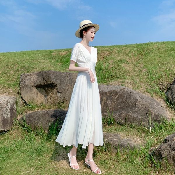 kjcg5 chiffon slim white goddess summer skirtsnew dress women's dressskirt 2020 waist slimming temperament women's fan fairy dress, Black;gray
kjcg5 chiffon slim white goddess summer skirtsnew dress women's dressskirt 2020 waist slimming temperament women's fan fairy dress, Black;gray