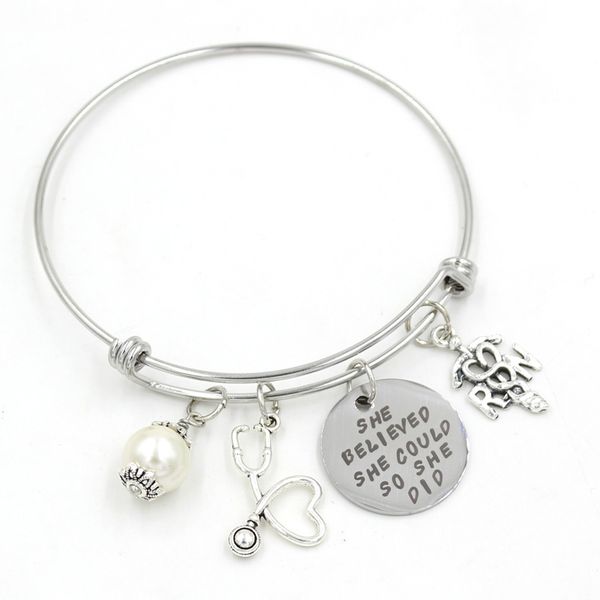 wholesale stainless steel adjustable bangle zinc alloy rn nurse nursing graduate bracelets jewelry gifts for nurses, Golden;silver
wholesale stainless steel adjustable bangle zinc alloy rn nurse nursing graduate bracelets jewelry gifts for nurses, Golden;silver