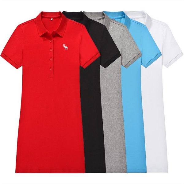 polo dress cotton women short sleeve 2021 summer turn down collar brand ladies robe femme casual party vestidos dresses, Black;gray
polo dress cotton women short sleeve 2021 summer turn down collar brand ladies robe femme casual party vestidos dresses, Black;gray