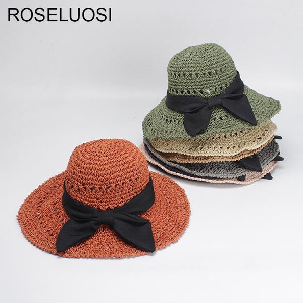 wide brim hats roseluosi women summer sun 2021 hand crochet beach hat female casual fold sombreros mujer verano bone feminino, Blue;gray
wide brim hats roseluosi women summer sun 2021 hand crochet beach hat female casual fold sombreros mujer verano bone feminino, Blue;gray