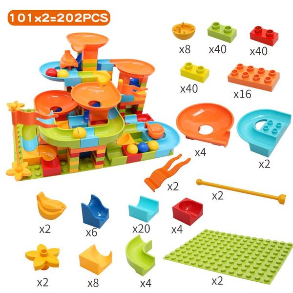 404pcs marble race run blocks maze ball track compatible duploed building blocks plastic funnel slide assemble bricks kids gift yxlppc
404pcs marble race run blocks maze ball track compatible duploed building blocks plastic funnel slide assemble bricks kids gift yxlppc