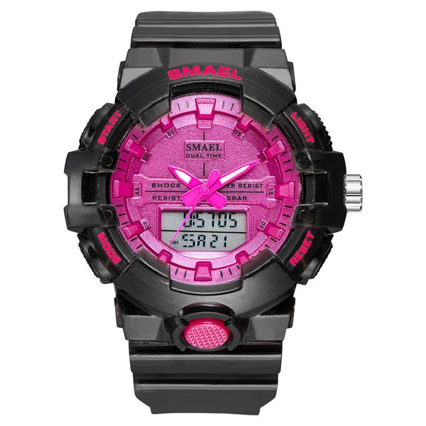wholesale new smael 55mm 8025 quartz ditigal luminous watch mens student pink dial black plastic sport watches a08a3, Slivery;brown
wholesale new smael 55mm 8025 quartz ditigal luminous watch mens student pink dial black plastic sport watches a08a3, Slivery;brown