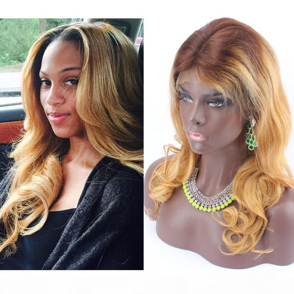 wholesale 20 inch 2 27 ombre body wave virgin remy human hair front lace wigs with baby hair, Black
wholesale 20 inch 2 27 ombre body wave virgin remy human hair front lace wigs with baby hair, Black