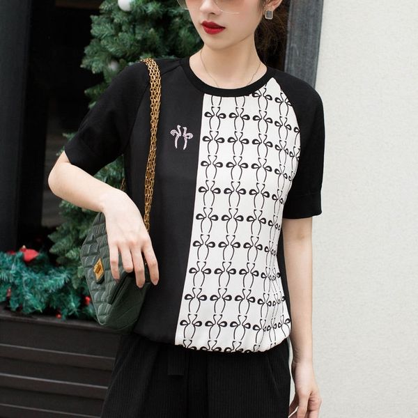 ndocu new silk road 2020 silkt-shirt silksummer fengwu knitted stitching 30 mm silk short sleeve t-shirt women's loose uvajm, White
ndocu new silk road 2020 silkt-shirt silksummer fengwu knitted stitching 30 mm silk short sleeve t-shirt women's loose uvajm, White