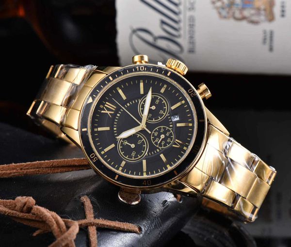 platform fs watch business series stainless steel with six pin full function men's watch, Slivery;brown
platform fs watch business series stainless steel with six pin full function men's watch, Slivery;brown