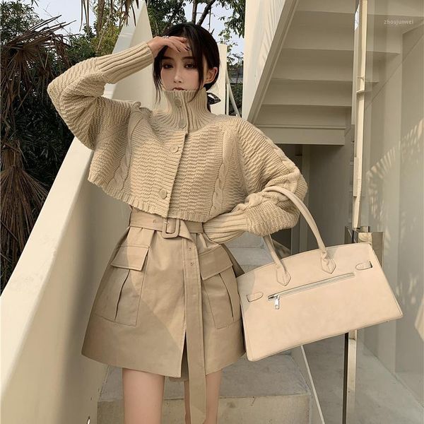 suits women's winter new high neck knitted sweater cardigan jacket + waist vest dress two-piece sets female1, Gray
suits women's winter new high neck knitted sweater cardigan jacket + waist vest dress two-piece sets female1, Gray