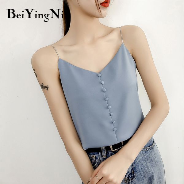 beiyingni chiffon camis female buttons solid loose vintage simple spaghetti strap singlet blouse shirts casual basic vest womens y200701, White
beiyingni chiffon camis female buttons solid loose vintage simple spaghetti strap singlet blouse shirts casual basic vest womens y200701, White