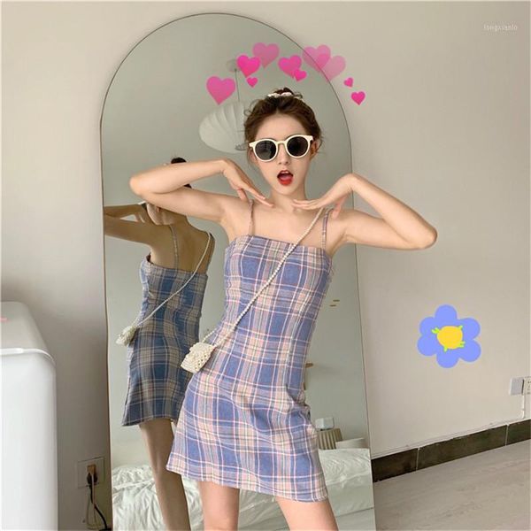 summer mini dress women clothes plaid vintage sweet teenage girl strap backless slim femme fashion 2020 casual holiday vestidos1, Black;gray
summer mini dress women clothes plaid vintage sweet teenage girl strap backless slim femme fashion 2020 casual holiday vestidos1, Black;gray