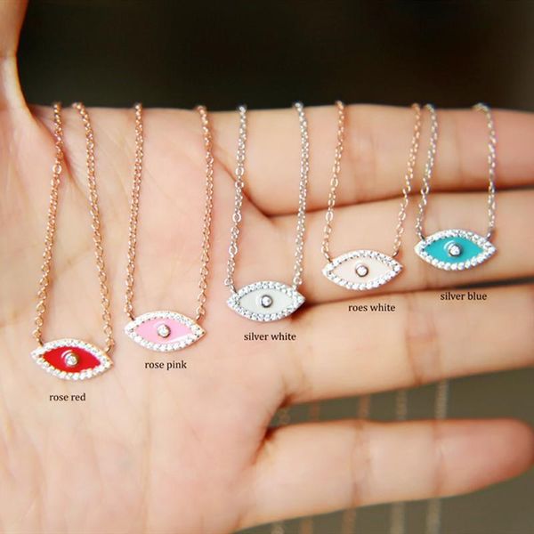 chains real 925 sterling silver evil eye statement necklace for women wedding boho cz crystal pendant enamel red/blue/pink
chains real 925 sterling silver evil eye statement necklace for women wedding boho cz crystal pendant enamel red/blue/pink