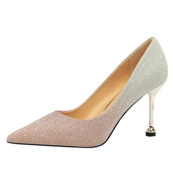 dress shoes spring women's fashion high-heeled shallow mouth pointed shiny color gradient matching high heel, Black
dress shoes spring women's fashion high-heeled shallow mouth pointed shiny color gradient matching high heel, Black