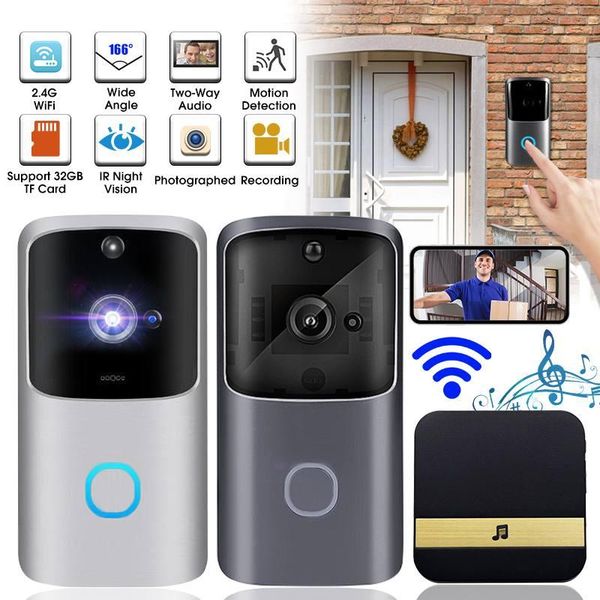 smart video intercom 720p hd wifi 166° door phone door bell two-way audio movement detection visual recording night vision
smart video intercom 720p hd wifi 166° door phone door bell two-way audio movement detection visual recording night vision