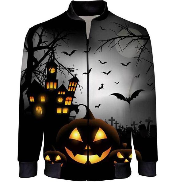 men's jackets 2021 3d printed men/women halloween style casual fashion streetwear stand collar bomber trendy hip hop coat, Black;brown
men's jackets 2021 3d printed men/women halloween style casual fashion streetwear stand collar bomber trendy hip hop coat, Black;brown