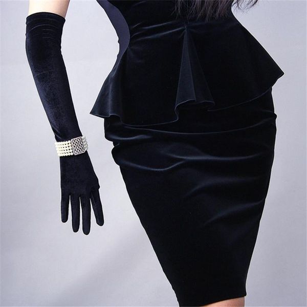 50cm black velour gloves long section over elbow vintage vestido de noche high elastic black velvet female touch, Blue;gray
50cm black velour gloves long section over elbow vintage vestido de noche high elastic black velvet female touch, Blue;gray