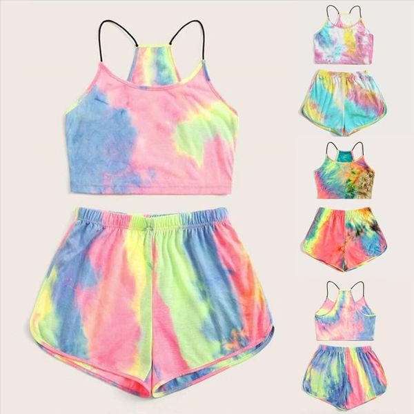 2020 женщины наборов tie dye распечатать 2 шт sweatsuit cami vest top шорты лето пуловер женщина подходит наряд двухкусочных костюмов, Gray
2020 женщины наборов tie dye распечатать 2 шт sweatsuit cami vest top шорты лето пуловер женщина подходит наряд двухкусочных костюмов, Gray