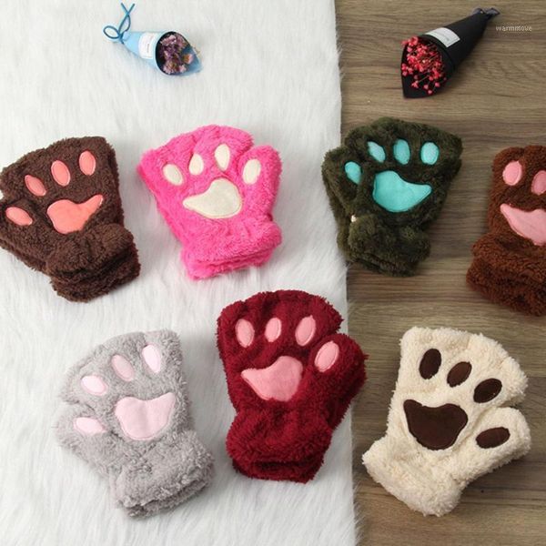 1 pair women girls gloves lovely winter warm fingerless gloves fluffy bear cat plush claw half finger mitten new1, Blue;gray
1 pair women girls gloves lovely winter warm fingerless gloves fluffy bear cat plush claw half finger mitten new1, Blue;gray