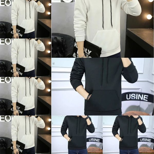 new popular spring and autumn solid color long sleeve pulloversweater pullover pullover for men's hooded sweater f4wn2, Black
new popular spring and autumn solid color long sleeve pulloversweater pullover pullover for men's hooded sweater f4wn2, Black
