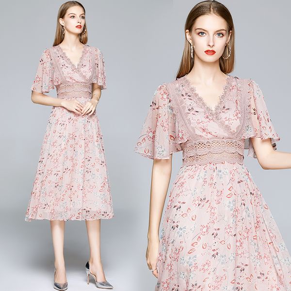womens runway designer deep v dress pink midi clothes thin summer beach swing casual party dressed as printing for the woman effl, Black;gray
womens runway designer deep v dress pink midi clothes thin summer beach swing casual party dressed as printing for the woman effl, Black;gray