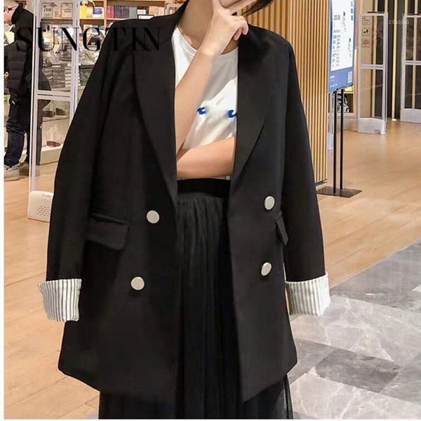 women's suits & blazers sungtin office lady black blazer suit women business double breasted jacket vintage lapel collar loose coat kor, White;black
women's suits & blazers sungtin office lady black blazer suit women business double breasted jacket vintage lapel collar loose coat kor, White;black