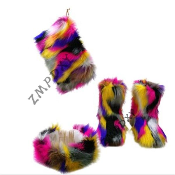 ladies warm platform boots mixed colour handbag shoes sets women's fluffy furry botas mujer female indoor plush cotton shoes hot, Black
ladies warm platform boots mixed colour handbag shoes sets women's fluffy furry botas mujer female indoor plush cotton shoes hot, Black