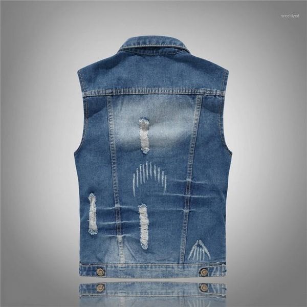 outwear mens denim vests casual streetwear hole ripped vintage personality waistcoat korean style biker sleeveless man jackets1, Black;white
outwear mens denim vests casual streetwear hole ripped vintage personality waistcoat korean style biker sleeveless man jackets1, Black;white