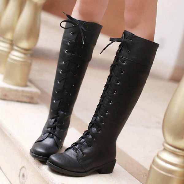 brand new big size 44 chunky heels shoelaces mid-calf riding boots vintage fashion winter boots shoes women, Black
brand new big size 44 chunky heels shoelaces mid-calf riding boots vintage fashion winter boots shoes women, Black
