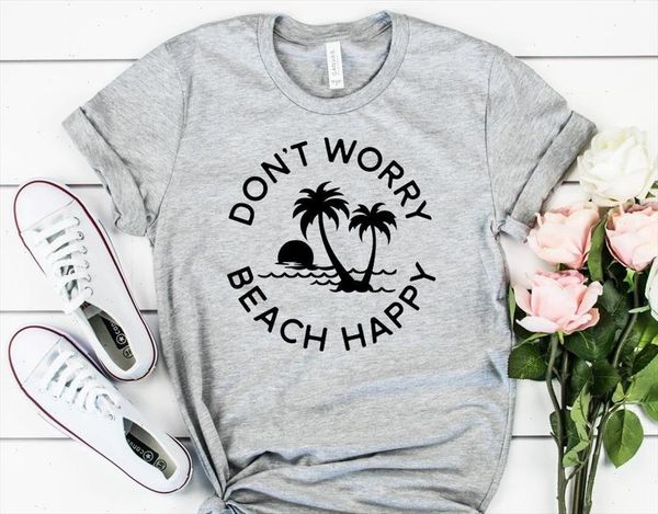 dont worry beach happy print women cotton casual funny t shirt for lady yong girl tee hipster drop ship s 423, White
dont worry beach happy print women cotton casual funny t shirt for lady yong girl tee hipster drop ship s 423, White