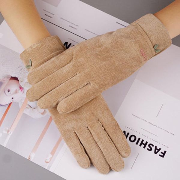 five fingers gloves winter corduroy letter embroidery thicken windproof warm cycling mittens women' cotton velvet touch screen driving, Blue;gray
five fingers gloves winter corduroy letter embroidery thicken windproof warm cycling mittens women' cotton velvet touch screen driving, Blue;gray