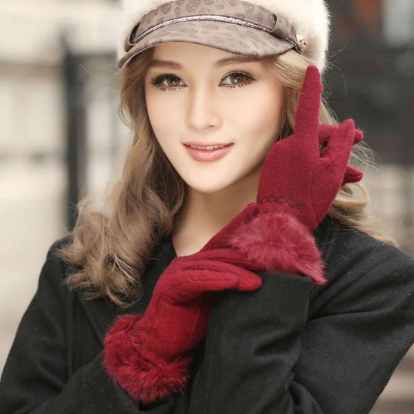 and winter wool women' plush autumn warm cashmere thin driving gloves with five fingers touch screen s05r, Blue;gray
and winter wool women' plush autumn warm cashmere thin driving gloves with five fingers touch screen s05r, Blue;gray