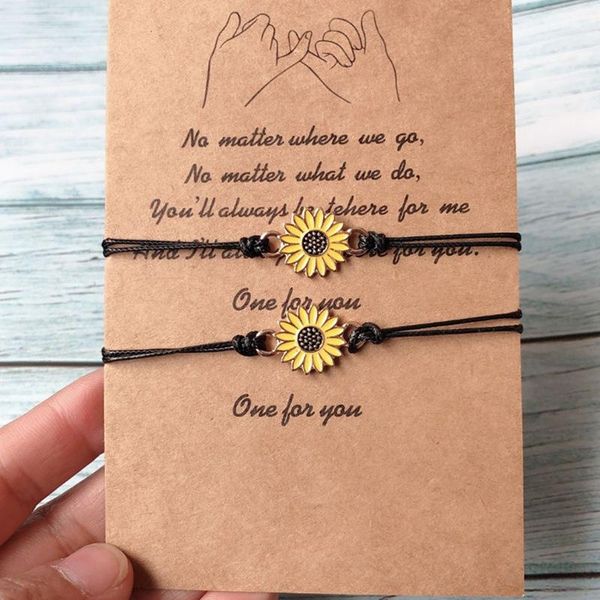 sunflower wish bracelet wax cotton cord sunflower charm surfing bracelet for women men summer friendship beach, Black
sunflower wish bracelet wax cotton cord sunflower charm surfing bracelet for women men summer friendship beach, Black