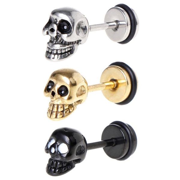 1pc punk earrings new fashion hip hop personality men women jewelry charms brincos titanium steel ear stud, Golden;silver
1pc punk earrings new fashion hip hop personality men women jewelry charms brincos titanium steel ear stud, Golden;silver