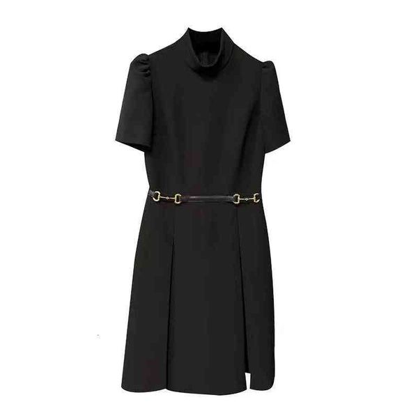 black short sleeves women dress designer turleneck dresses womens with belt milan runway vestidos de festa 84
black short sleeves women dress designer turleneck dresses womens with belt milan runway vestidos de festa 84