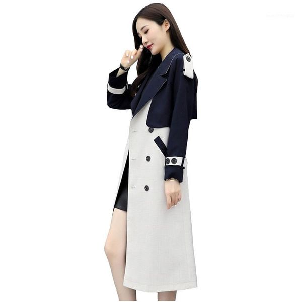 women's trench coats 2021 korean coat women spring autumn double breasted windbreaker x-long outerwear female slim splice 31741, Tan;black
women's trench coats 2021 korean coat women spring autumn double breasted windbreaker x-long outerwear female slim splice 31741, Tan;black