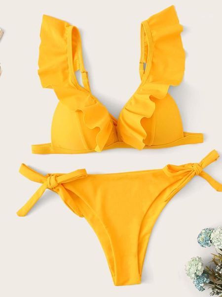 yellow swimsuit ruffle thong bikini set frill bathing suit women tie side solid bikinis push up swimwear women biquinis1, White;black
yellow swimsuit ruffle thong bikini set frill bathing suit women tie side solid bikinis push up swimwear women biquinis1, White;black