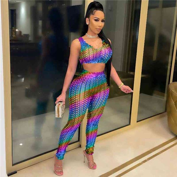 Sexy Hollow Out Two Piece Set Women Summer Sparkly Crop Top Pant Suits Party Night Club Outfits For Wowen Ensemble, White
Sexy Hollow Out Two Piece Set Women Summer Sparkly Crop Top Pant Suits Party Night Club Outfits For Wowen Ensemble, White