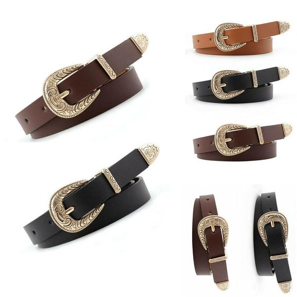 women girl vintage buckle thin quality pu leather western belt ladies waist band, Black;brown
women girl vintage buckle thin quality pu leather western belt ladies waist band, Black;brown
