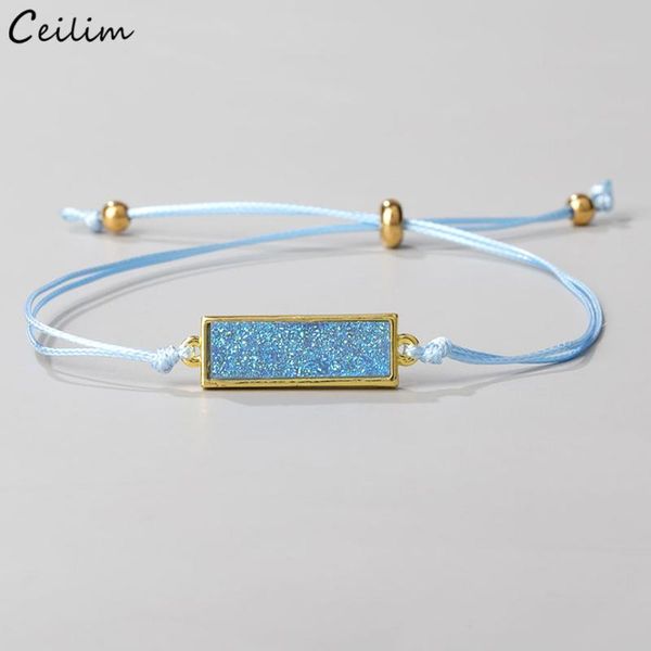 charm bracelets colorful resin stone crystal druzy for women gifts lucky adjustable string thread rope bracelet friendship jewelry, Golden;silver
charm bracelets colorful resin stone crystal druzy for women gifts lucky adjustable string thread rope bracelet friendship jewelry, Golden;silver