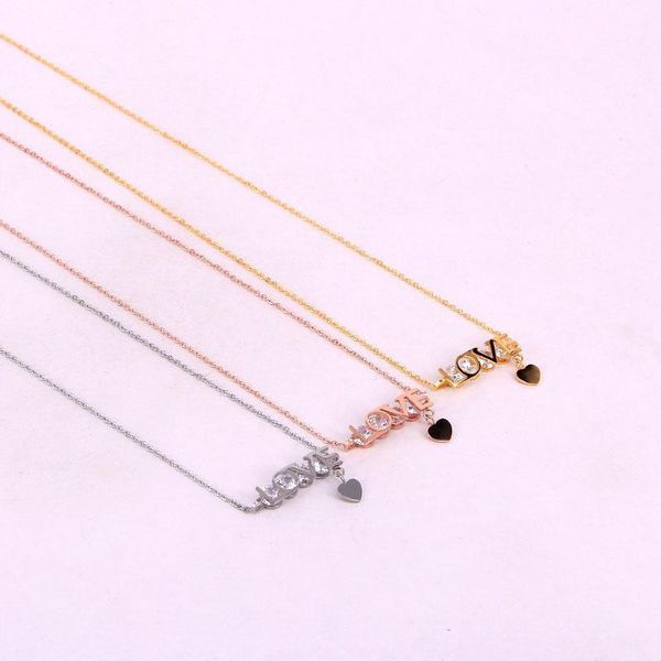 new women fashion jewelry romantic love hearts drop necklace stainless steel with cubic zirconia pendant chain for girl gift1, Silver
new women fashion jewelry romantic love hearts drop necklace stainless steel with cubic zirconia pendant chain for girl gift1, Silver