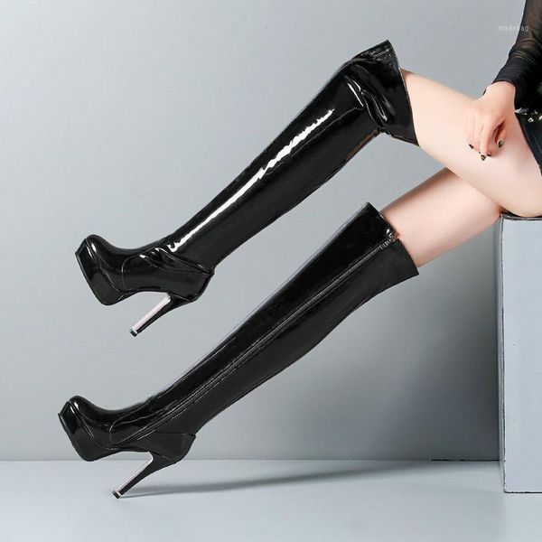 boots fashion knee high winter women soft patent leather heels long platform pole dance ladies shoes black red1
boots fashion knee high winter women soft patent leather heels long platform pole dance ladies shoes black red1