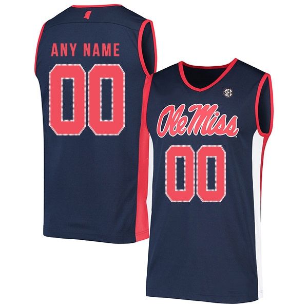 Custom Ole Miss Rebels Basketball stitched Carlos Curry Bryce Williams Breein Tyree Blake Hinson Antavion Collum Jerseys