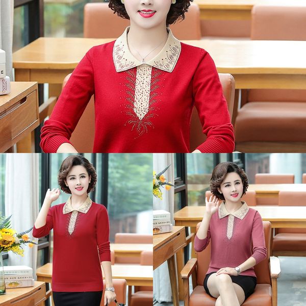 2020 new mother autumn long sleeve bottoming sweatermiddle-aged and sweater sweaterelderly women's spring and autumn collar sweatermidd, White;black
2020 new mother autumn long sleeve bottoming sweatermiddle-aged and sweater sweaterelderly women's spring and autumn collar sweatermidd, White;black