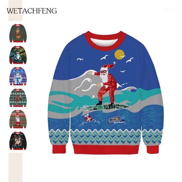 men's sweaters funny santa claus 3d printed christmas ugly novelty cute animal xmas jumpers vacation party gift man's sweatshirts, White;black
men's sweaters funny santa claus 3d printed christmas ugly novelty cute animal xmas jumpers vacation party gift man's sweatshirts, White;black