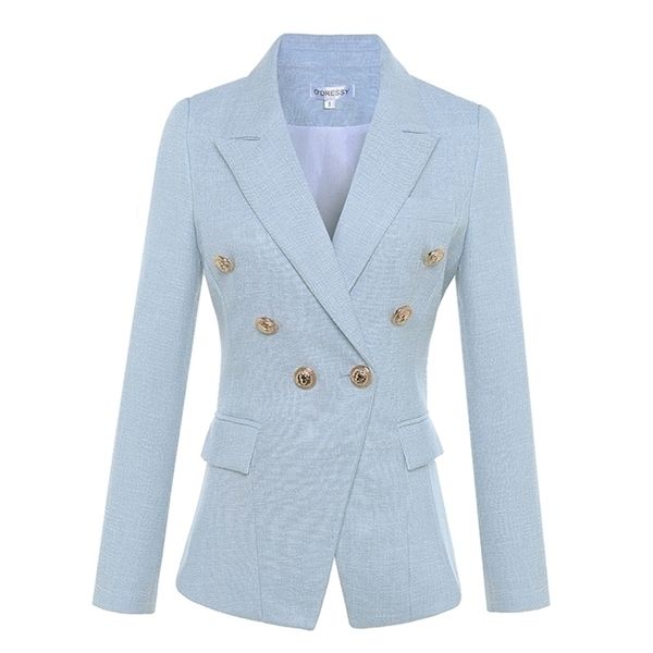2020 designer blazer women's long sleeve double breasted metal lion buttons blazer jacket outer s-xxxl lj201214, White;black
2020 designer blazer women's long sleeve double breasted metal lion buttons blazer jacket outer s-xxxl lj201214, White;black