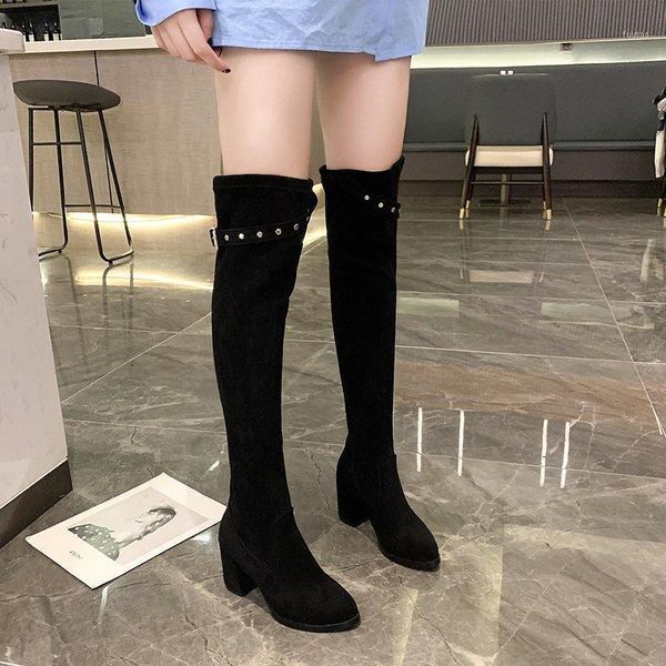 rimocy fashion flock high heels long boots women autumn stretch fabric slim thigh high boots woman black buckle botas mujer1
rimocy fashion flock high heels long boots women autumn stretch fabric slim thigh high boots woman black buckle botas mujer1
